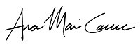 Ana Mari Cauce's signature